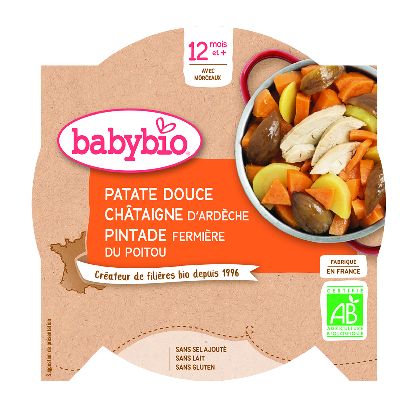 Assiette Patate Douce Chataigne Pintade 230g