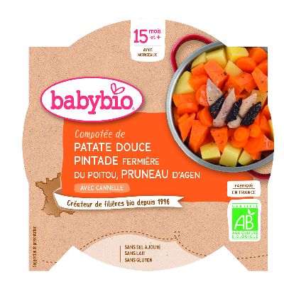Assiette Patate Douce Pintade 260g